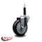 Service Caster 4'' Black Poly Wheel Swivel 3/4'' Expanding Stem Caster SCC-EX20S414-PPUB-BLK-34 - alternate 2
